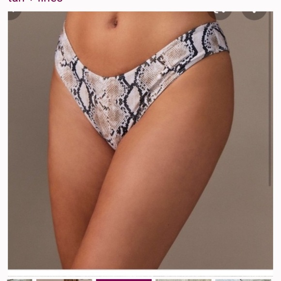 Tan Lines by Sivan Ayla Python Print Bikini Set 3 pieces! Size small - Picture 6 of 7